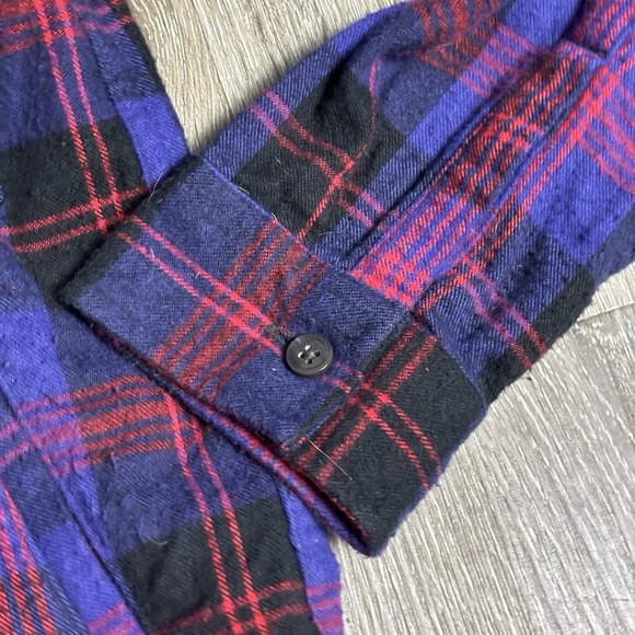 L.L. Bean Women's S Plaid Zip Up Flannel Hoodie Relaxed Fit Shirt Jacket - Picture 7 of 13